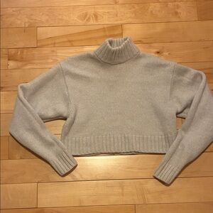 Wilfred Light Gray Cropped Sweater